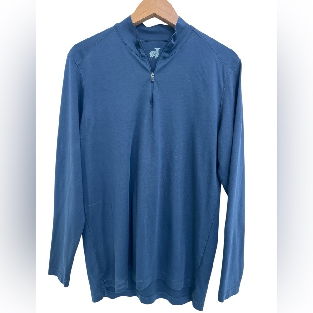 Raffi Cotton Quarter Zip Mock Lightweight Pullover Men’s Size Large